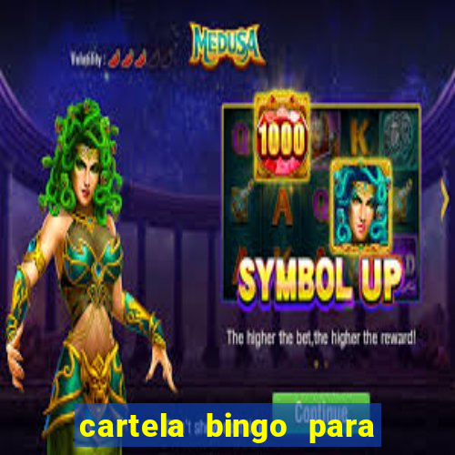 cartela bingo para cha de cozinha imprimir gratis