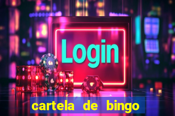 cartela de bingo pra imprimir