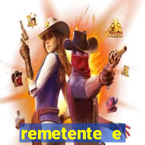 remetente e destinatário modelo