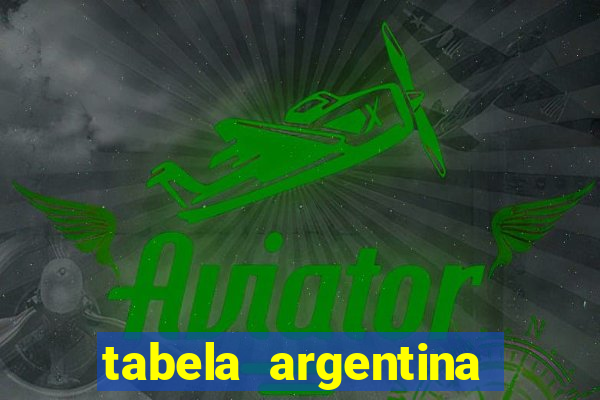 tabela argentina torneo betano