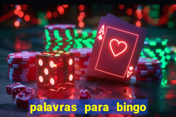 palavras para bingo cha de bebe