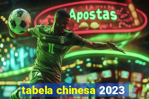 tabela chinesa 2023