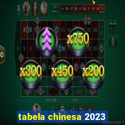 tabela chinesa 2023