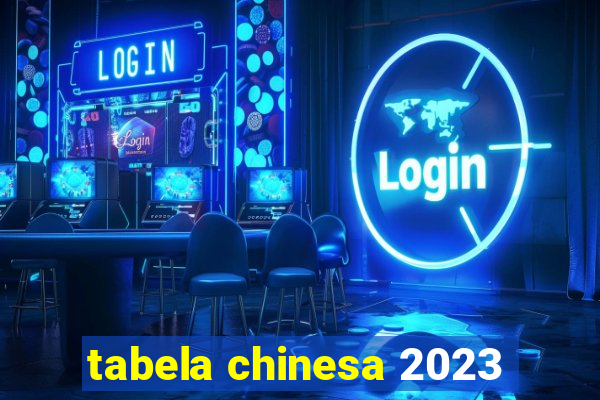 tabela chinesa 2023