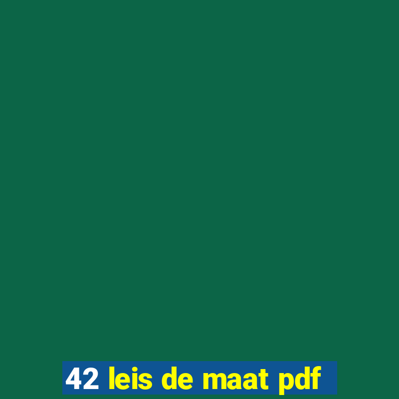 42 leis de maat pdf