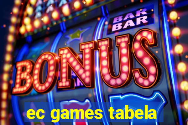 ec games tabela