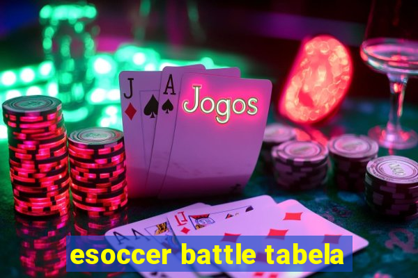 esoccer battle tabela