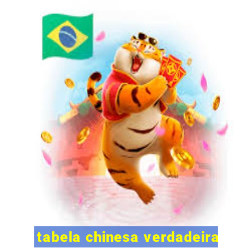 tabela chinesa verdadeira