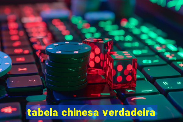 tabela chinesa verdadeira