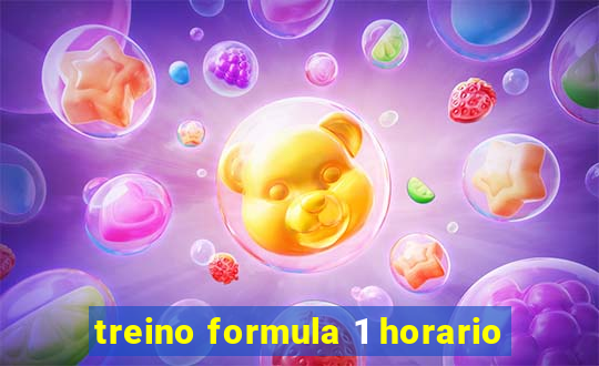 treino formula 1 horario