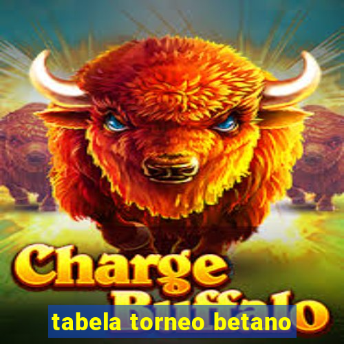 tabela torneo betano