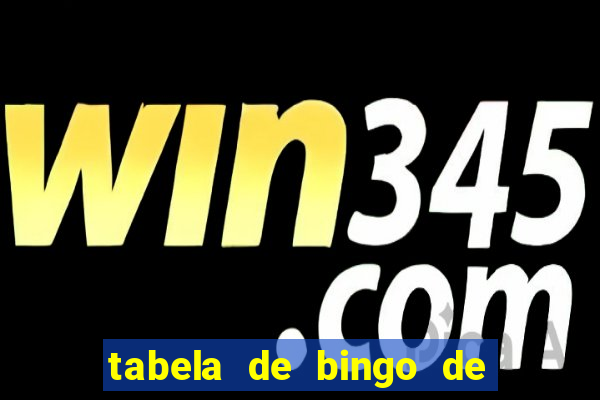 tabela de bingo de 1 a 100