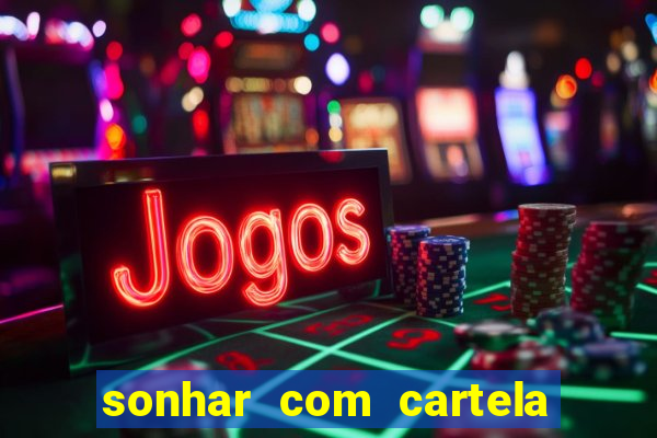 sonhar com cartela de bingo