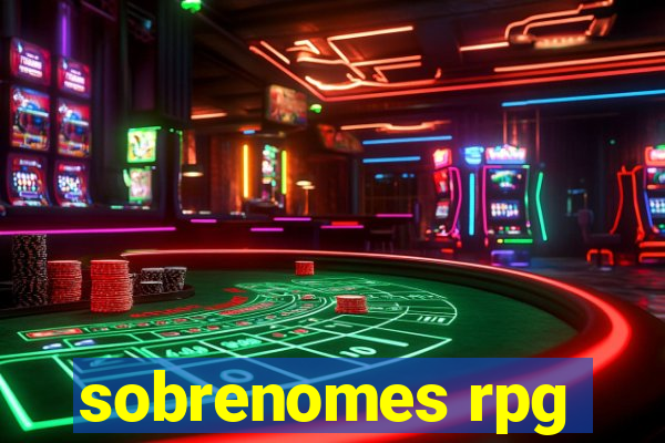 sobrenomes rpg