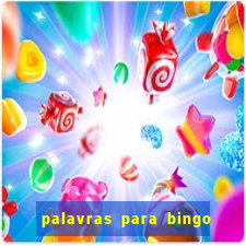 palavras para bingo de cha de lingerie