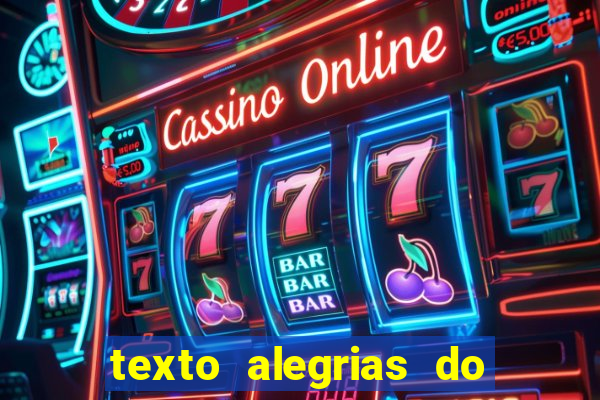 texto alegrias do natal com interpretação e gabarito