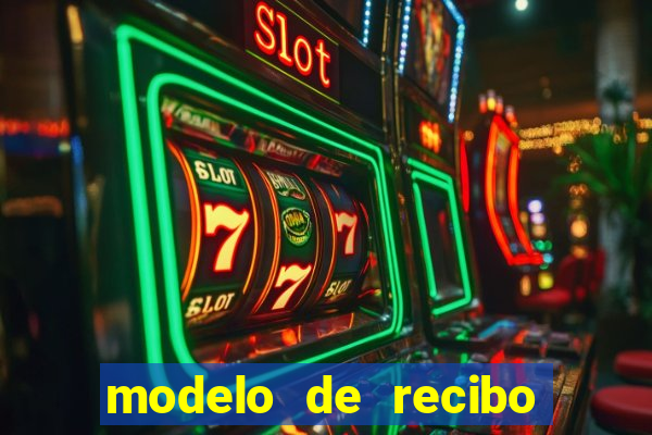 modelo de recibo de pagamento word