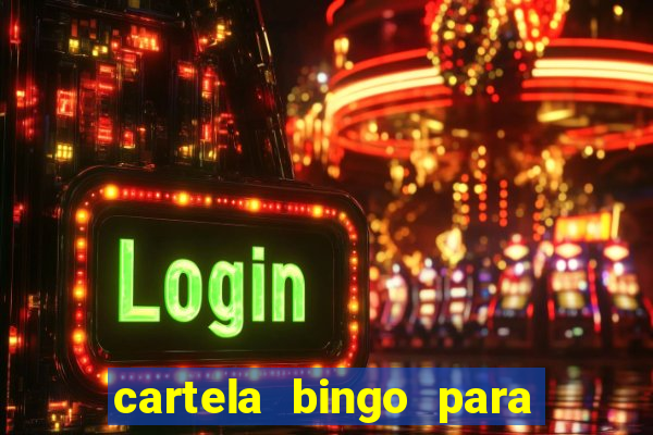 cartela bingo para cha de cozinha imprimir gratis