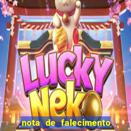 nota de falecimento a tribuna santos hoje
