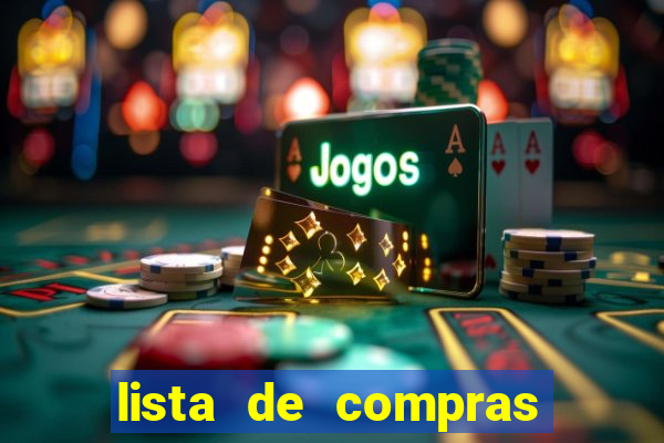 lista de compras para 2 pessoas