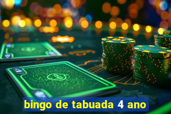 bingo de tabuada 4 ano