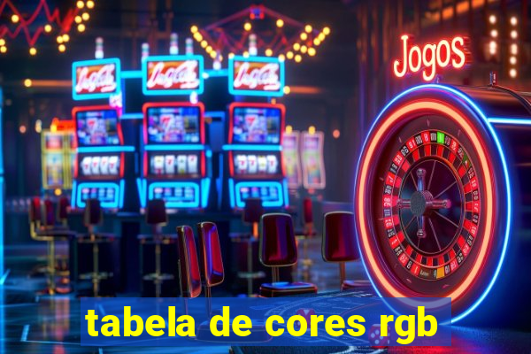 tabela de cores rgb