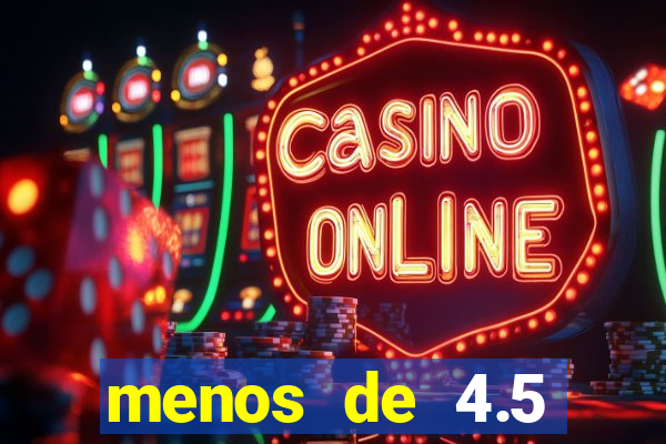menos de 4.5 escanteios o que significa