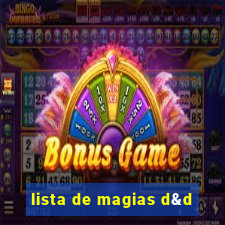 lista de magias d&d