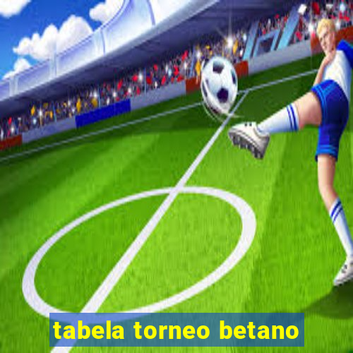 tabela torneo betano
