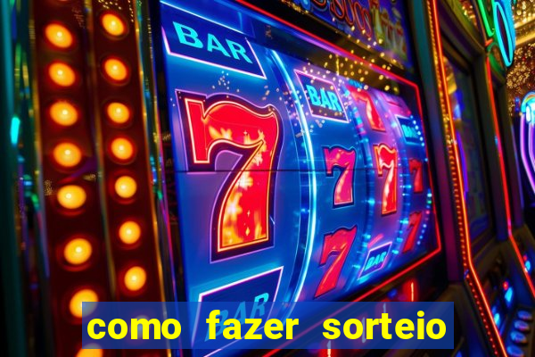 como fazer sorteio de cores online