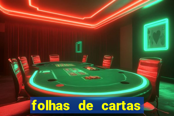folhas de cartas para imprimir