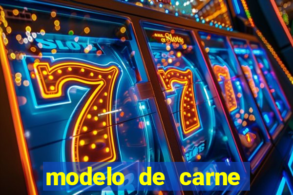 modelo de carne para pagamento