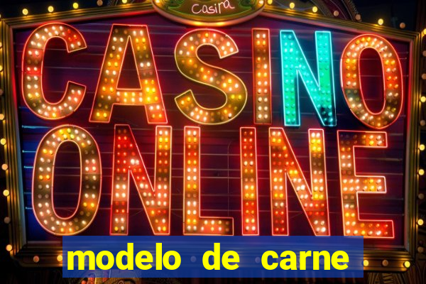 modelo de carne para pagamento