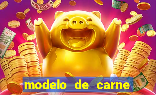 modelo de carne para pagamento