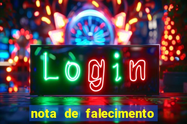 nota de falecimento em campos altos hoje