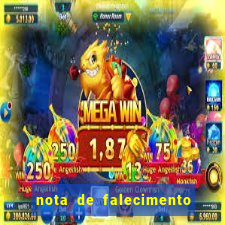 nota de falecimento em campos altos hoje