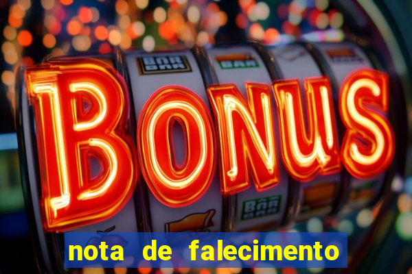 nota de falecimento em campos altos hoje
