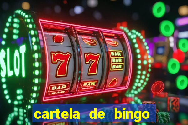 cartela de bingo cha de bebe