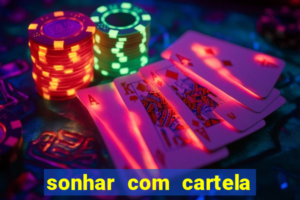 sonhar com cartela de bingo
