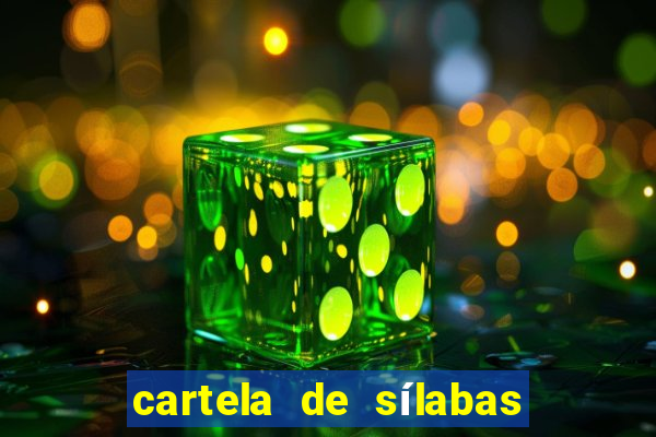 cartela de sílabas para imprimir